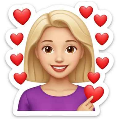 loutre amoureuse avec des cœurs sticker