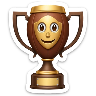 trophy football sticker