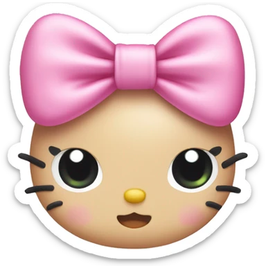 Hello kitty pink bow sticker