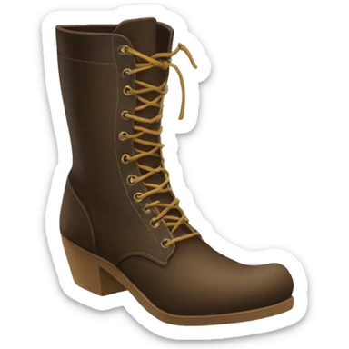 Bota com salto sticker
