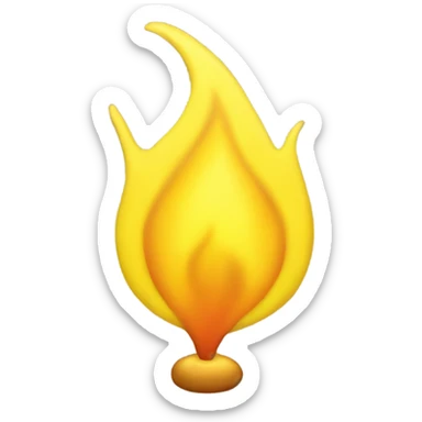 Yellow flame  sticker