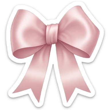 light pink ribbon bow sticker
