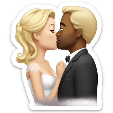 Ashley kissing husband  sticker
