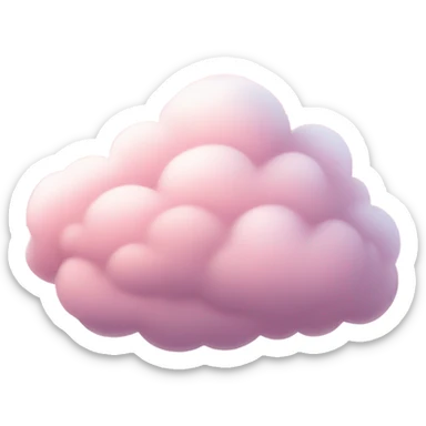 pink clouds sticker