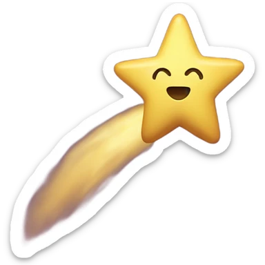 Shooting star sticker