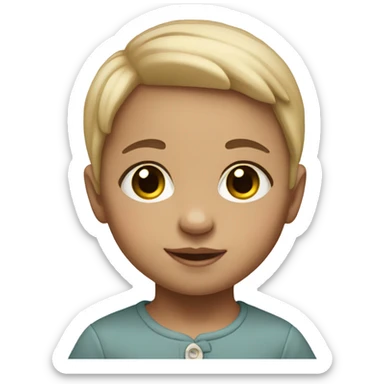 Fair-skinned baby sticker