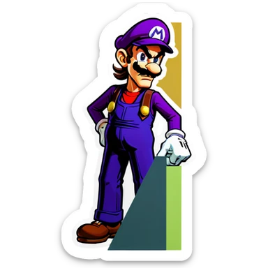 Waluigi from Mario sticker