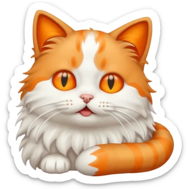 Cat vomiting because of eating cake sticker