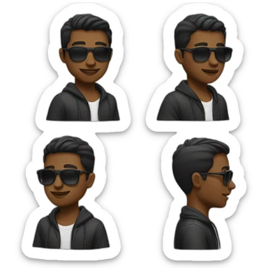 Rich cool boy sticker