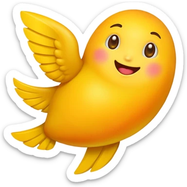 Emoji Mangoes flying sticker