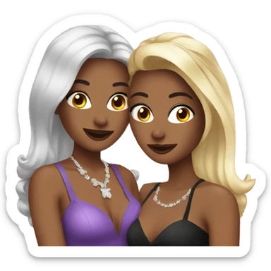 2 girls at their bachelorette party sticker