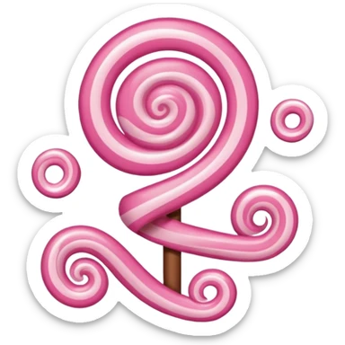 candy plimbob in pink and brown colors sticker