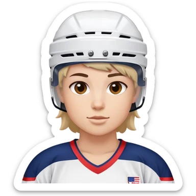 Me in USA hockey uniform sticker