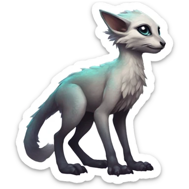  Cute Edgy Realistic Rare Fantasy eldritch Slim Vernid-Trico-Melprin-species by LiLaiRa, by Falvie, full body sticker