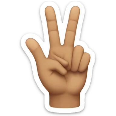 Peace sign with thumb sticking out sticker