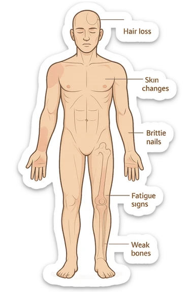 corpo umano in carenza di micronutrienti sticker