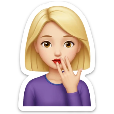 Girl hand kiss sticker