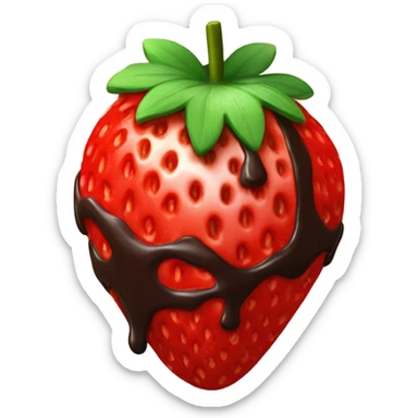 chocolate covered strawberry sticker