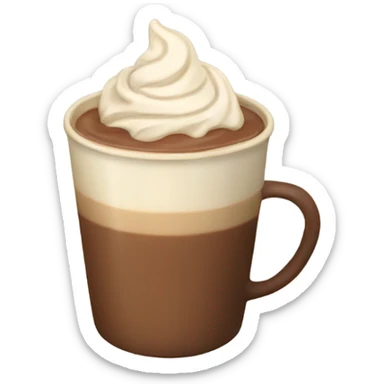 Beige hot chocolate  sticker