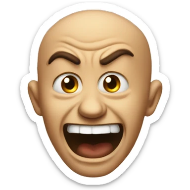 Mad but laughing  sticker