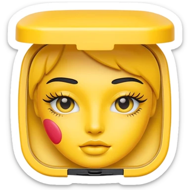 yellow makeup packaging sticker