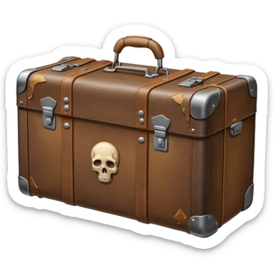 Suitcase with a human bodies inside  sticker