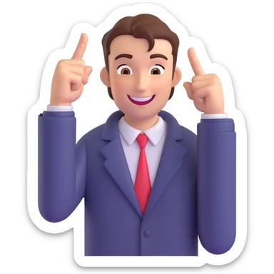 playful illustration of a person with a finger gun to their head and a big smile sticker