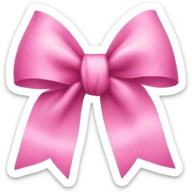pink bow sticker