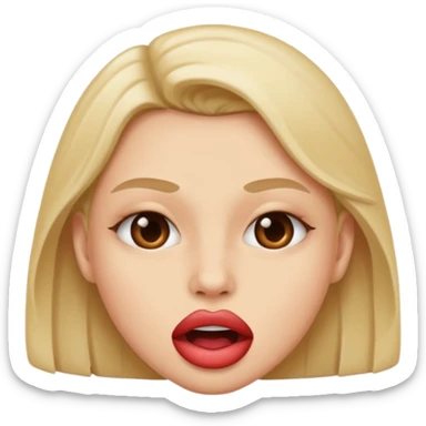 Sexual biting lip emoji sticker