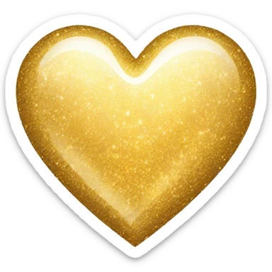 Sparkling gold heart sticker