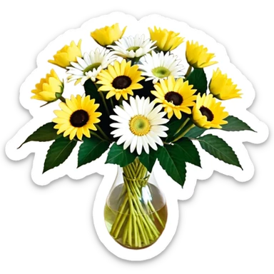 букет из ромашек sticker
