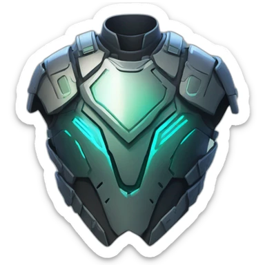 futuristic Phantom Infiltration armored breastplate colored spectral sticker