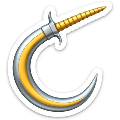 The sickle used by farmers sticker