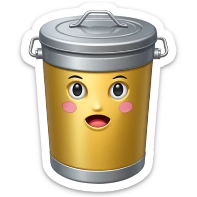 garbage tin tiny sticker