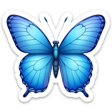 blue butterfly small sticker