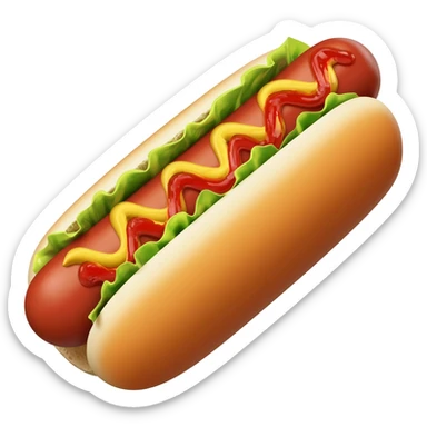 Hot dog sticker
