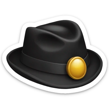 a detective hat black sticker