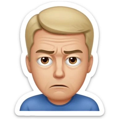 Overwhelmed man sticker