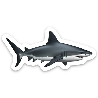 Oceanic whitetip shark sticker