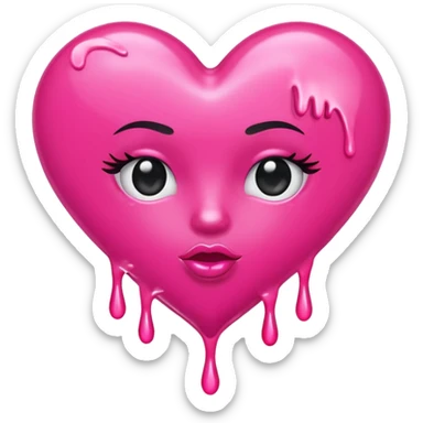 Hot pink heart that says good girl gone bad  sticker