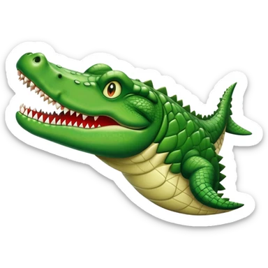 avión con cara de cocodrilo  sticker