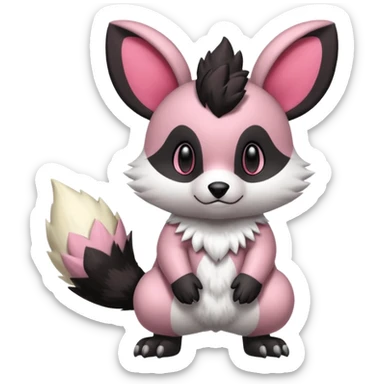 Teddiursa-Minccino-Obstagoon-fusion  sticker