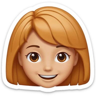 single personified candy treat with single hair color  sticker