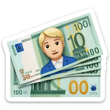 banconota 10 euro sticker