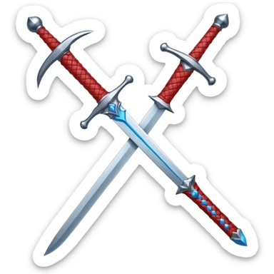 red Piercer — white blade + azure grip, Royal Sword. sticker