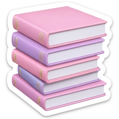Libros rosas pastel sticker