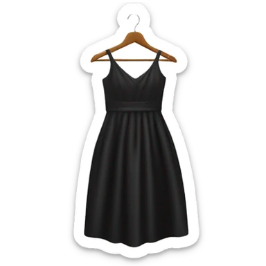 black dress on hanger sticker