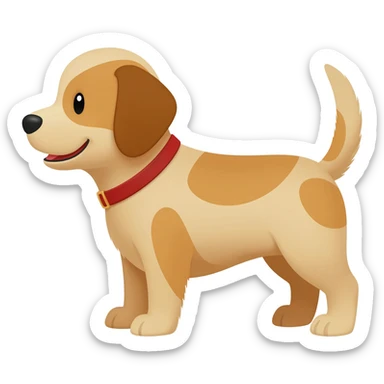 šťastný pes sticker