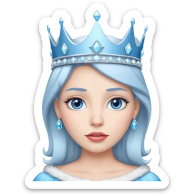 Antarctica princess, bold, crown sticker