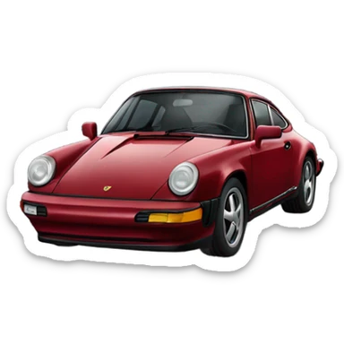 Dark red Porsche  sticker